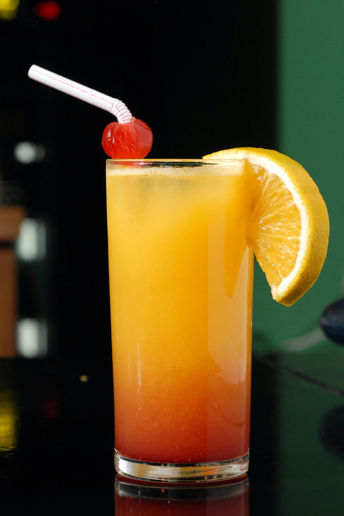 Glass of tequila sunrise